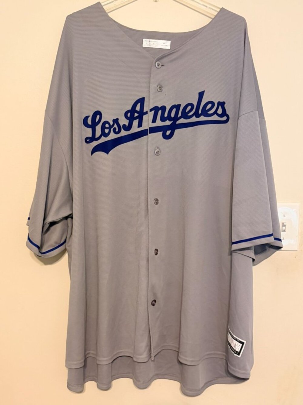 Men's Los Angeles Dodgers MLB Mookie Betts #50 Gray Jersey Size 6XL